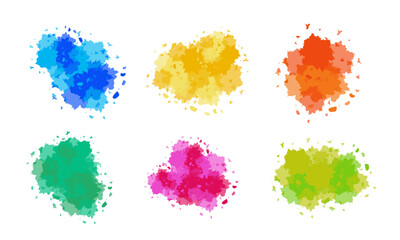 Watercolor vector brush strokes collection, color splash, watercolor stain, paint blot, abstract texture, artistic background design