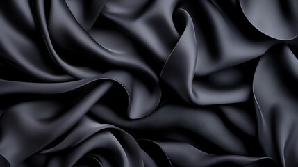 Obraz premium Black Silk Fabric Texture Background
