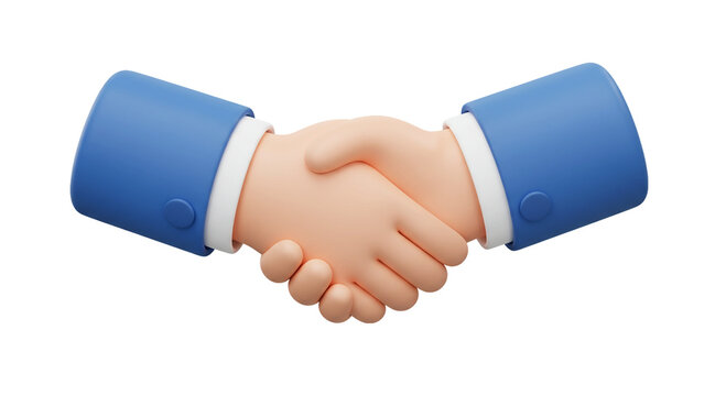 Handshake illustration business deal partnership agreement cooperation success teamwork professional 3d render