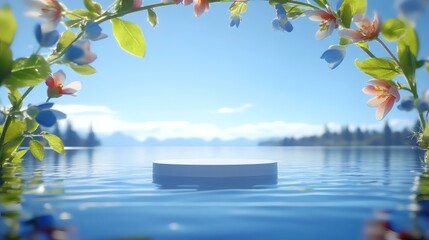 Floral Springtime Lakeside Product Display