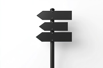Black directional sign post (2)