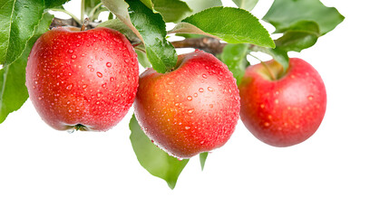 Beautiful Apple Tree Isolated on White Background for Creative Designs