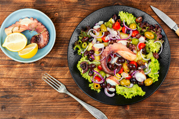 Fresh octopus salad.