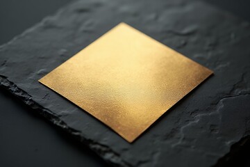 Gold_square_on_slate_background_luxury_branding_mockup_design_element