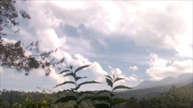 mountain landscape with clouds