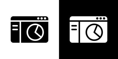 CRM icon flat vectors set. black and white