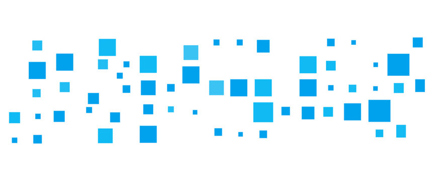 Vector blue geometric squares technology pattern design