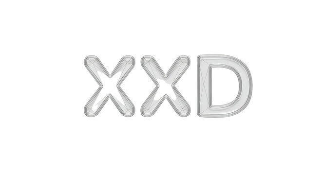XXD Letters on White
