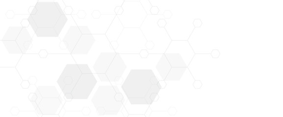 Vector modern grey hexagons futuristic science technology 