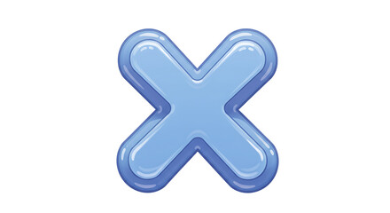 Fototapeta premium Blue X Symbol