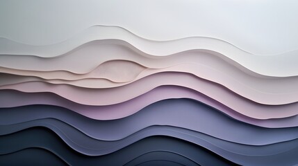 Abstract Wavy Layers of Soft Textures in Muted Colors for Modern Design and Art Backgrounds