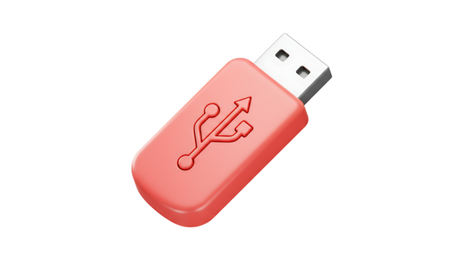 Red USB drive
