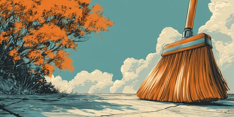 A flyer for a community day dedicated to cleaning up neighborhood roads and gutters