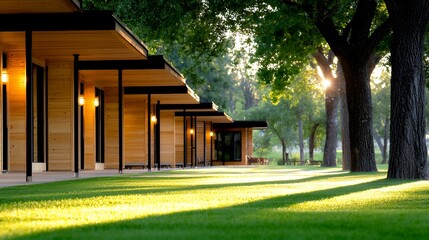Cabins in Sunlight Modern Wood Design