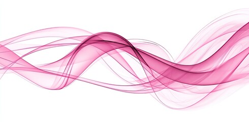 Flowing Pink Abstract Curves