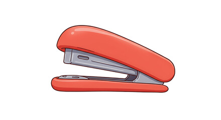 Red Stapler Office Supply Illustration