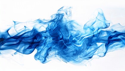 Fototapeta premium abstract blue fire isolated on white background