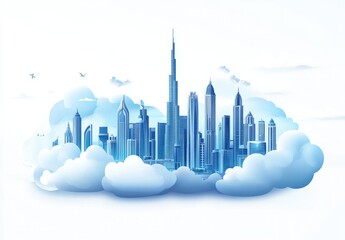 Obraz premium City on a Cloud