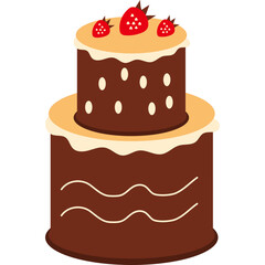 Illustration of Birthday Cake