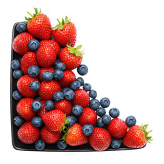 Obraz premium Assorted Berries in Waffle Cone 