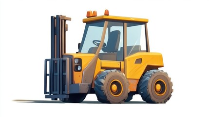 Fototapeta premium Yellow Forklift