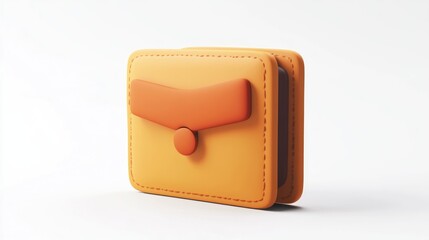 Orange wallet icon