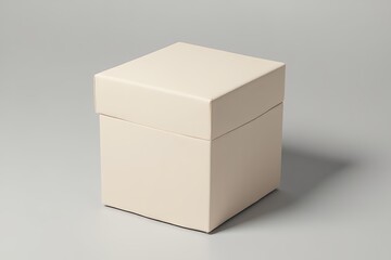 Fototapeta premium Blank_gift_box-white_packaging-product_mockup-isolated-minimal-design