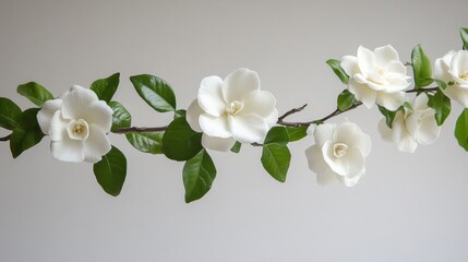 A white flower arrangement with a white stem