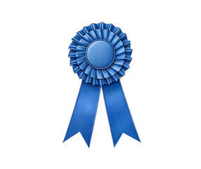 Blue Ribbon Award Isolated On Transparent Background
