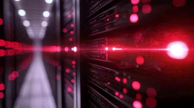 A storage room filled with powerful supercomputers and server racks.