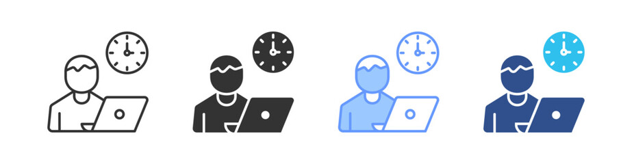 Shift Multi Style Icon Set Vector 