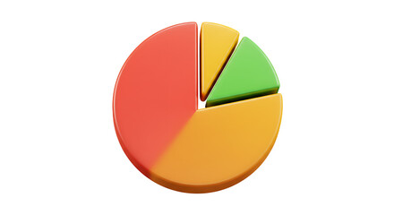 Fototapeta premium Pie Chart Colorful Segments Graphic