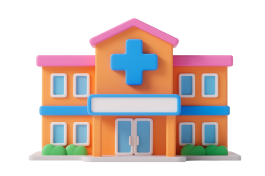 A cartoon illustration shows a toy home building made of colorful cubes, a vector symbol of playful architecture