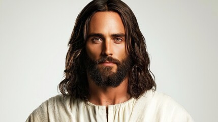 Isolated image of Jesus Christ on a white background.