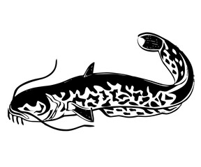 Fish SVG Icon Logo Design – Minimalist Aquatic Animal Vector Clipart, Marine Life Silhouette, Ocean Emblem for Print & Branding