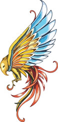 vector image of an angel Tattoo