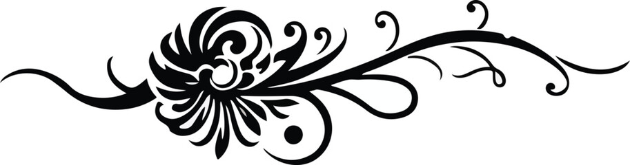 black and white tattoo of a flower