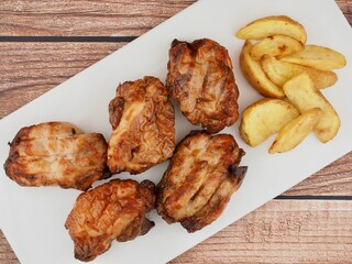 오븐에 구운 닭, 식사, 요리, 음식