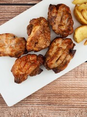 오븐에 구운 닭, 식사, 요리, 음식