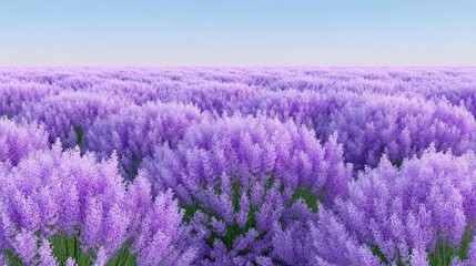 Obraz premium Serene Lavender Field Under a Bright Blue Sky