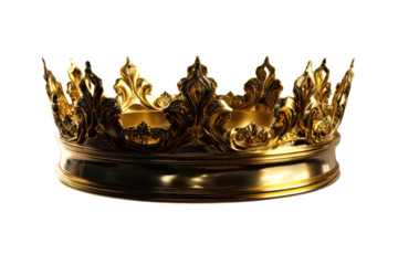 Elegant golden crown with intricate designs perfect for royalty
