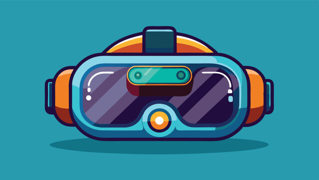 Colorful vector illustration of gaming glasses showcasing vibrant buttons and a sleek design for modern technology enthusiasts in gaming