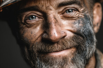 Obraz premium Man with a beard and hat.