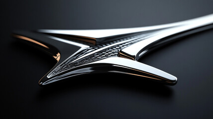silver pen on black background