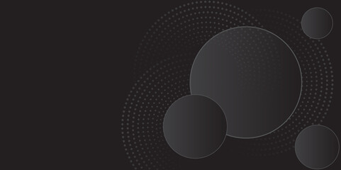 Abstract black background with circle rings. Digital future technology concept. Abstract background design. vector illustration.