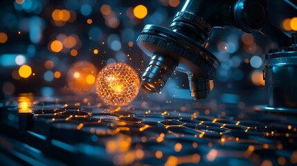 Microscopic virus study in lab