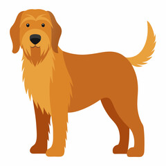 Fototapeta premium Beautiful Otterhound dog vector artwork featuring detailed and charming design, perfect for pet lovers, logos, t-shirts, and digital projects.