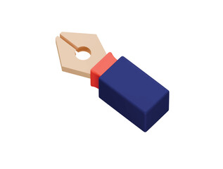 pen tool icon 3d illustration render