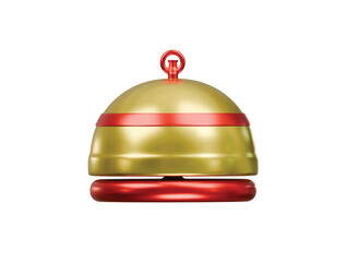 hotel bell icon 3d illustration render