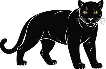 Obraz premium Stalking Black Panther Silhouette